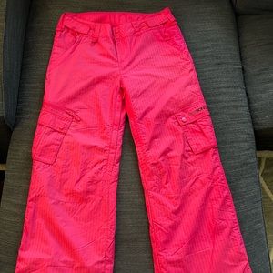 Billabong pink stripe snowpants size L
